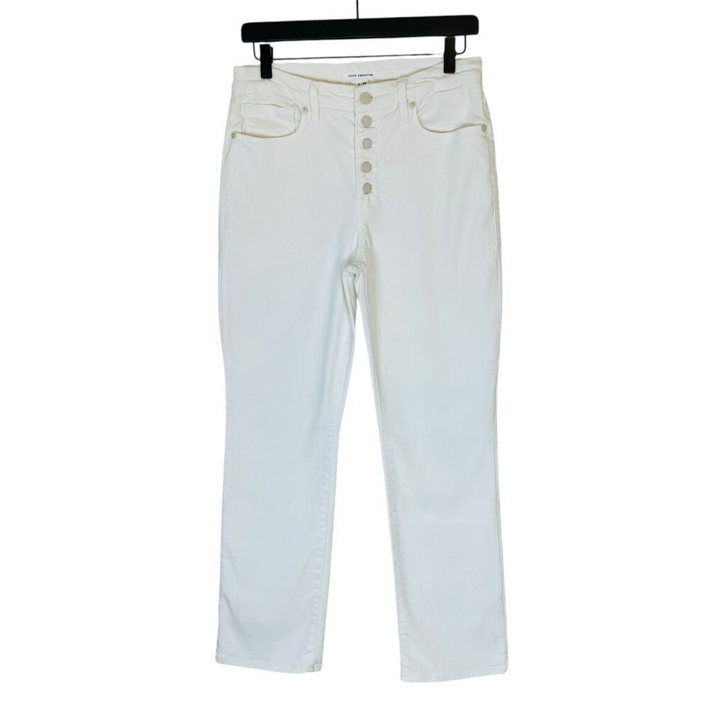 Good American Good Legs Straight Legs Jeans Cloud White Size 8 / 29